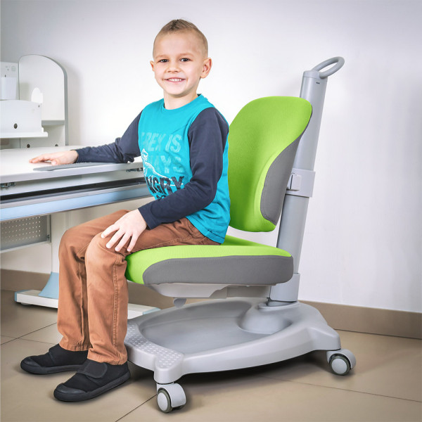 Крісло дитяче ErgoKids GT Y-402 ortopedic green - оббивка зелена однотонна (коробок-1 шт.)