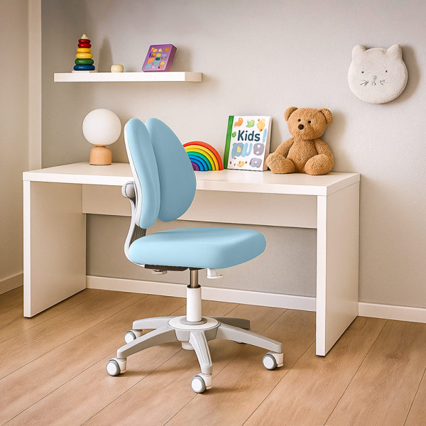 Детское кресло Mealux Sprint Duo Lite Blue (арт.Y-412 Lite KBL) - обивка голубая однотонная (коробок-1шт.)
