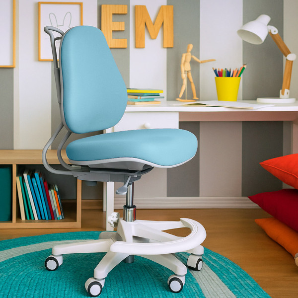 Дитяче крісло Evo-Kids Mio Ergo Lite Blue (арт.Y-507 Lite KBL) - оббивка блакитна однотонна (коробок-1шт.)