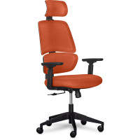 Крісло Mealux Leo Air Orange (арт.Y-543 KBY) - оббивка сітка / помаранчева однотонна (коробок-1 шт.)