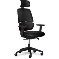 Кресло Mealux Leo Air Plus Black (арт.Y-546 KB) - обивка сетка / черная однотонная (коробок-1 шт.)