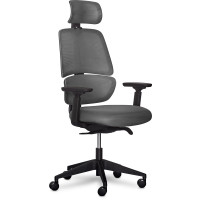 Крісло Mealux Leo Air Plus Dark Grey (арт.Y-546 KBG) - оббивка сітка / сіра однотонна (коробок-1 шт.)
