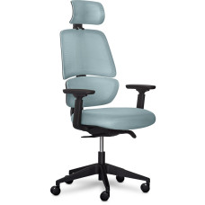 Крісло Mealux Leo Air Plus Grey / Blue (арт.Y-546 KBGL) - оббивка сітка / сіро-блакитна однотонна (коробок-1 шт.)