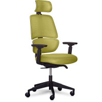 Крісло Mealux Leo Air Plus Green (арт.Y-546 KZ) - оббивка сітка / зелена однотонна (коробок-1 шт.)