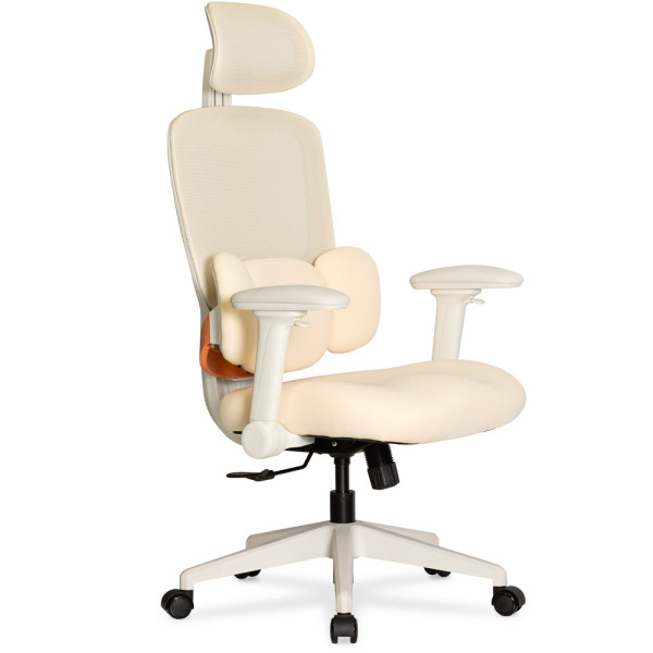 Офісне крісло Mealux YX-977 Beige (арт.YX-977 Beige Sample) (sale) - спинка сітка / сидіння тканина / колір бежевий (коробок-1 шт.)