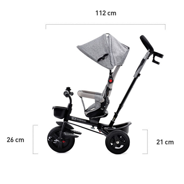 Трехколесный велосипед Kinderkraft Aveo Pink (KKRAVEOPNK0000)