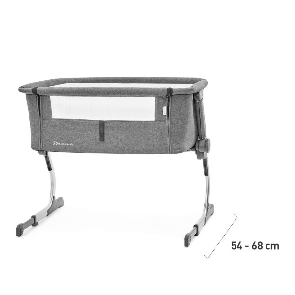 Приставная кроватка-люлька Kinderkraft Uno Grey (KKLUNOGRY00000)