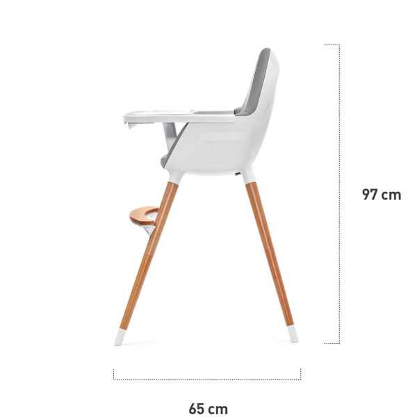 Стульчик для кормления 2 в 1 Kinderkraft Fini Gray (KKKFINIGRY0000)