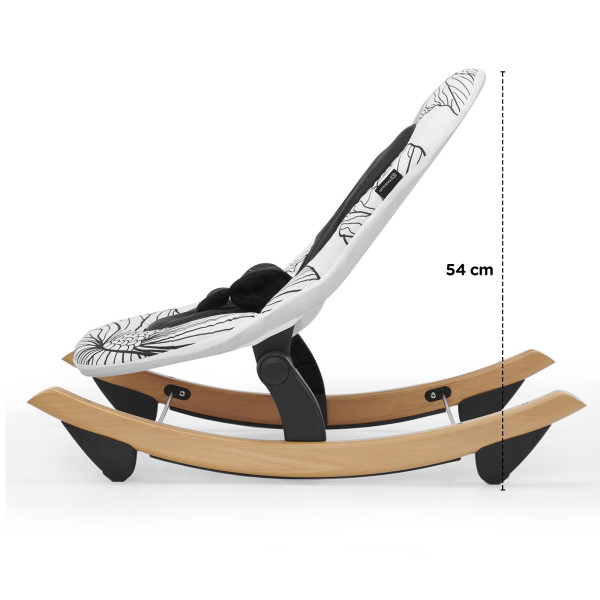 Шезлонг-качалка Kinderkraft Finio Black/White (KKBFINOBLK0000)