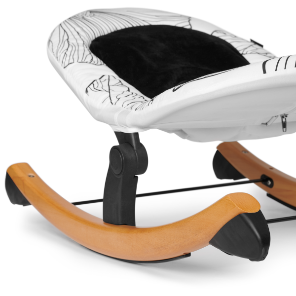 Шезлонг-качалка Kinderkraft Finio Black/White (KKBFINOBLK0000)