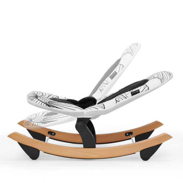 Шезлонг-качалка Kinderkraft Finio Black/White (KKBFINOBLK0000)