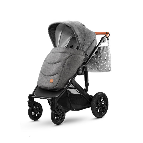 Универсальная коляска 2 в 1 Kinderkraft Prime Gray + MommyBag (KKWPRIMGRMB200)