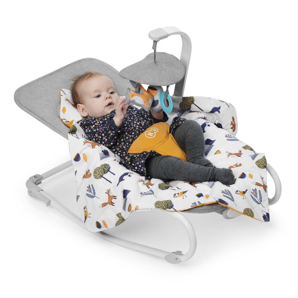 Шезлонг-качалка Kinderkraft Felio 2020 Forest Yellow (KKBFELOYEL000N)