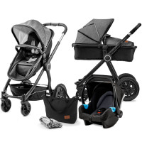 Универсальная коляска 3 в 1 Kinderkraft Veo Black/Gray.