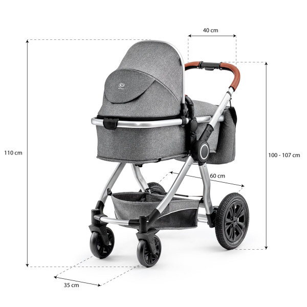 Универсальная коляска 3 в 1 Kinderkraft Veo Gray (KKWVEOGRY30000)