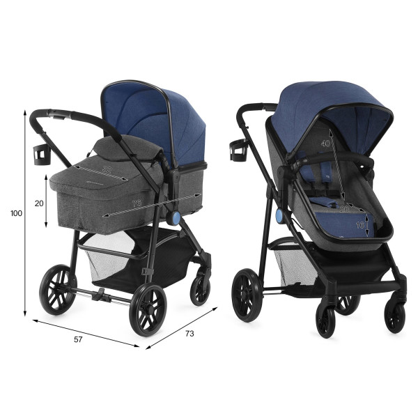 Универсальная коляска 3 в 1 Kinderkraft Juli Denim (KKWJULIDEN3000)