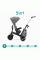Трехколесный велосипед Kinderkraft Easytwist Platinum Grey (KKRETWIGRY0000)