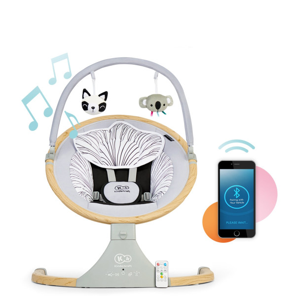 Стул-качалка Kinderkraft Lumi Wooden (KBLUMI00GRY0000)
