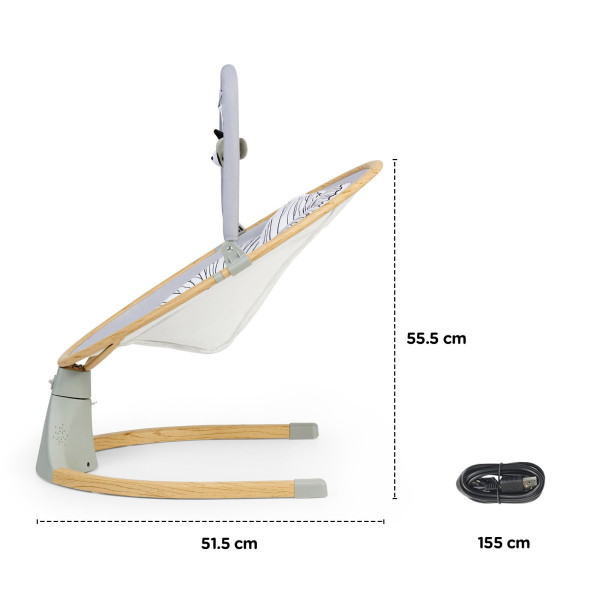 Стул-качалка Kinderkraft Lumi Wooden (KBLUMI00GRY0000)