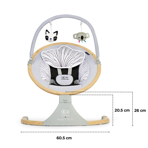 Стул-качалка Kinderkraft Lumi Wooden (KBLUMI00GRY0000)