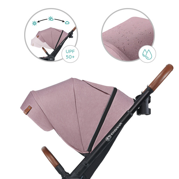 Универсальная коляска 2 в 1 Kinderkraft Evolution Cocoon Marvelous Pink (KKWEVCOPNK2000)