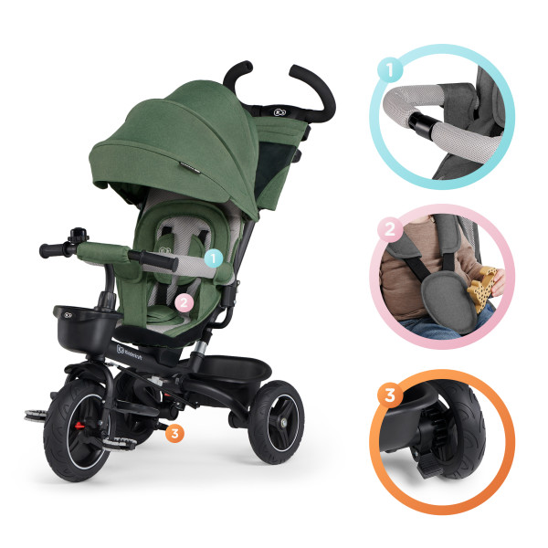 Трехколесный велосипед Kinderkraft Spinstep Pastel Green (KRSPST00GRE0000)
