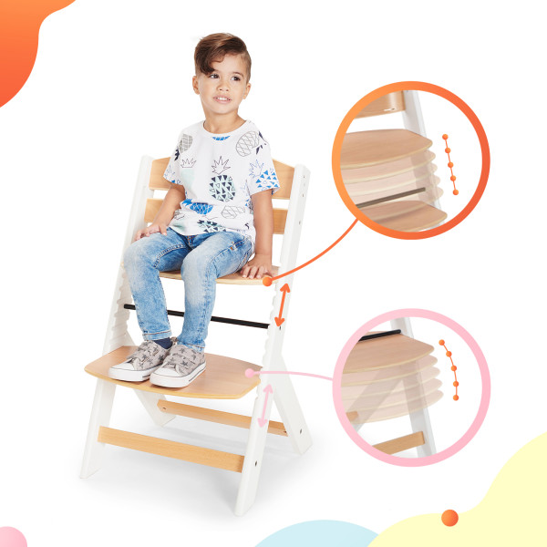 Стульчик для кормления с подушкой Kinderkraft Enock White Wood (KHENOC0PWHT0000)