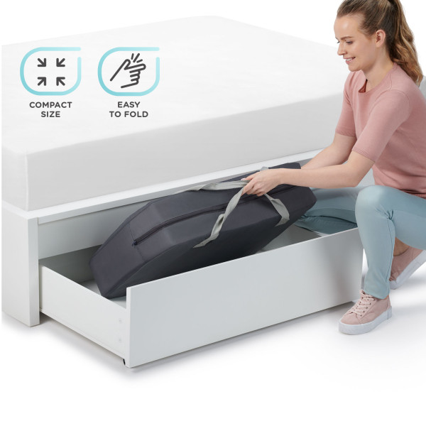 Кровать-манеж 2 в 1 Kinderkraft Movi Grey (KCMOVI00GRY0000)