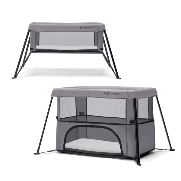 Кровать-манеж 2 в 1 Kinderkraft Movi Grey (KCMOVI00GRY0000)