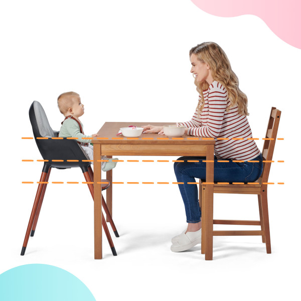 Стульчик для кормления 2 в 1 Kinderkraft Finix Grey.