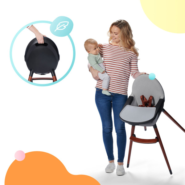 Стульчик для кормления 2 в 1 Kinderkraft Finix Grey.