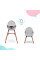 Стульчик для кормления 2 в 1 Kinderkraft Finix Grey.