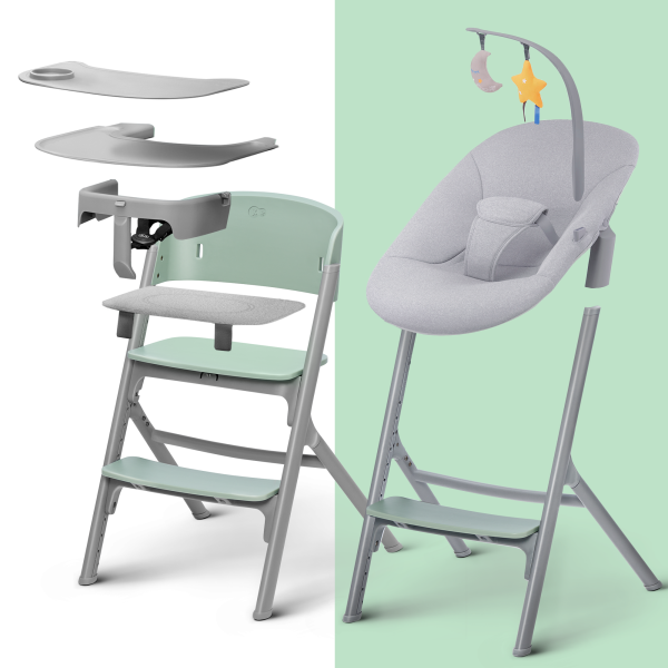 Стульчик для кормления с шезлонгом Kinderkraft Livy Calmee Olive Green (KHLICA00GRE0000)