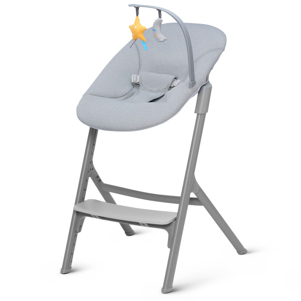 Стульчик для кормления с шезлонгом Kinderkraft Igee Calmee Cloudy Grey (KHIGCA00GRY0000)