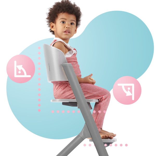 Стульчик для кормления с шезлонгом Kinderkraft Igee Calmee Cloudy Grey (KHIGCA00GRY0000)