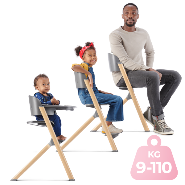 Стульчик для кормления Kinderkraft Igee Cloudy Grey (KHIGEE00GRY0000)