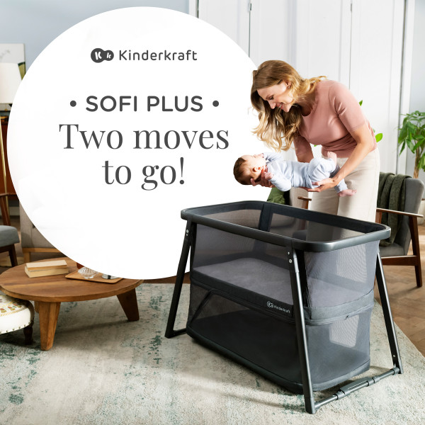 Кровать-манеж 4 в 1 Kinderkraft Sofi Plus Grey (KLSOFIPLGRY0000)