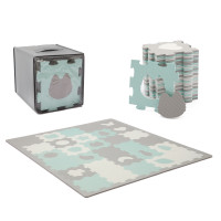 Коврик-пазл Kinderkraft Luno Shapes Mint, 30 элементов (KPLUSH00MIN0000)