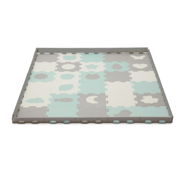 Килимок-пазл Kinderkraft Luno Shapes Mint, 30 элементов (KPLUSH00MIN0000)