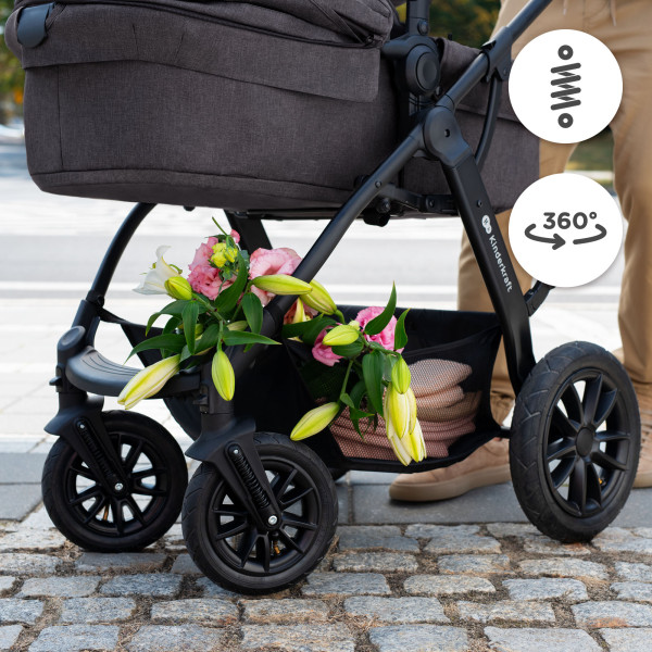 Универсальная коляска 3 в 1 Kinderkraft CT Dark Gray