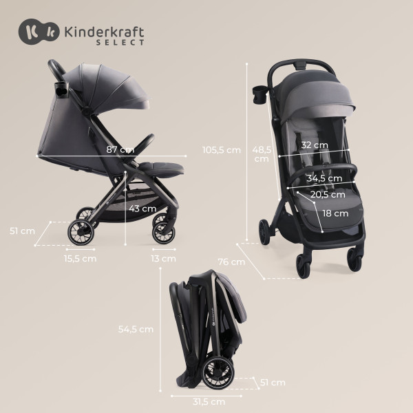Прогулочная коляска Kinderkraft Nubi 2 Mystic Green (KSNUBI02GRE0000)