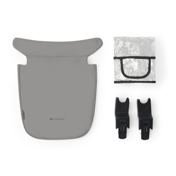 Универсальная коляска 3 в 1 Kinderkraft Newly Moonlight Grey (KSNEWL00GRY3000)