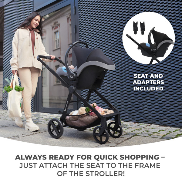 Универсальная коляска 3 в 1 Kinderkraft Newly Moonlight Grey (KSNEWL00GRY3000)