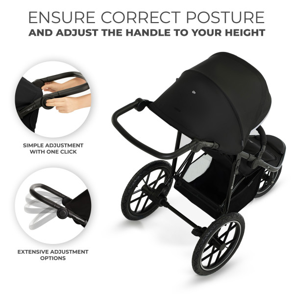 Прогулочная коляска Kinderkraft Helsi Deep Black (KSHELS00BLK0000)