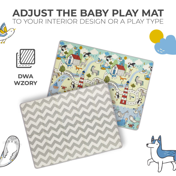 Двусторонний коврик Kinderkraft Matty 2 (KPMATT200000000)