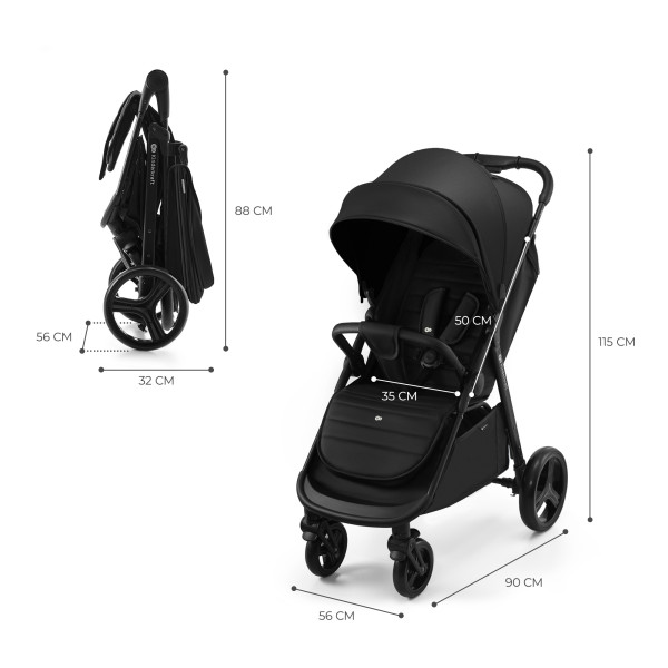 Прогулочная коляска Kinderkraft Rine Classic Black (KSRINE00BLK0000)