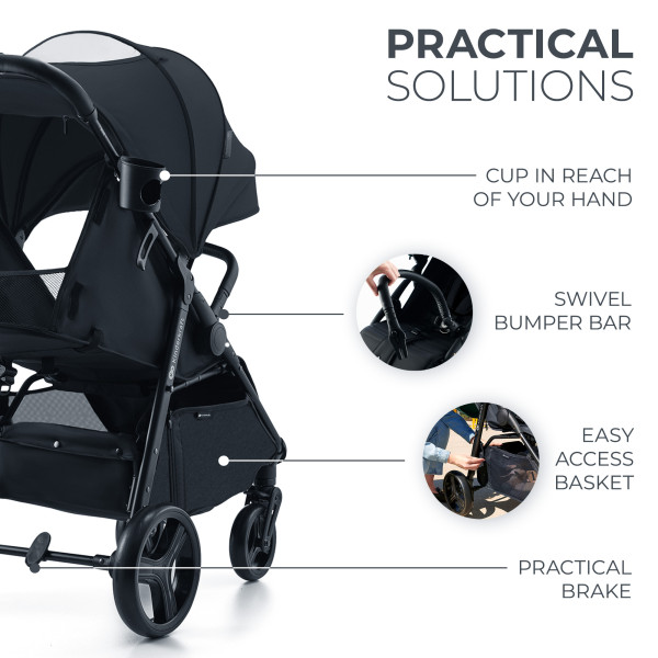Прогулочная коляска Kinderkraft Rine Classic Black (KSRINE00BLK0000)