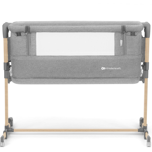 Приставная кроватка-люлька Kinderkraft Neste Grow Light Grey Full Wood (KCNEGR00LGR000W)