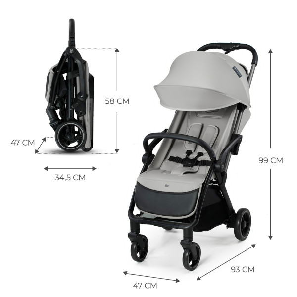 Прогулочная коляска Kinderkraft Apino Dove Grey (KSAPIN00GRY0000)