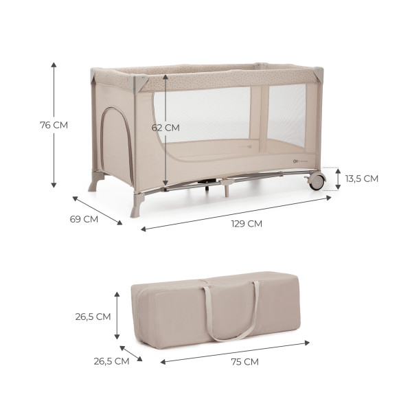 Кровать-манеж Kinderkraft Joy 2 Beige (KLJOY02BEG00000)